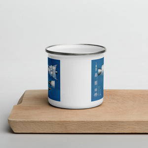 Vintage Spacecraft Enamel Mug