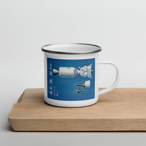 Vintage Spacecraft Enamel Mug